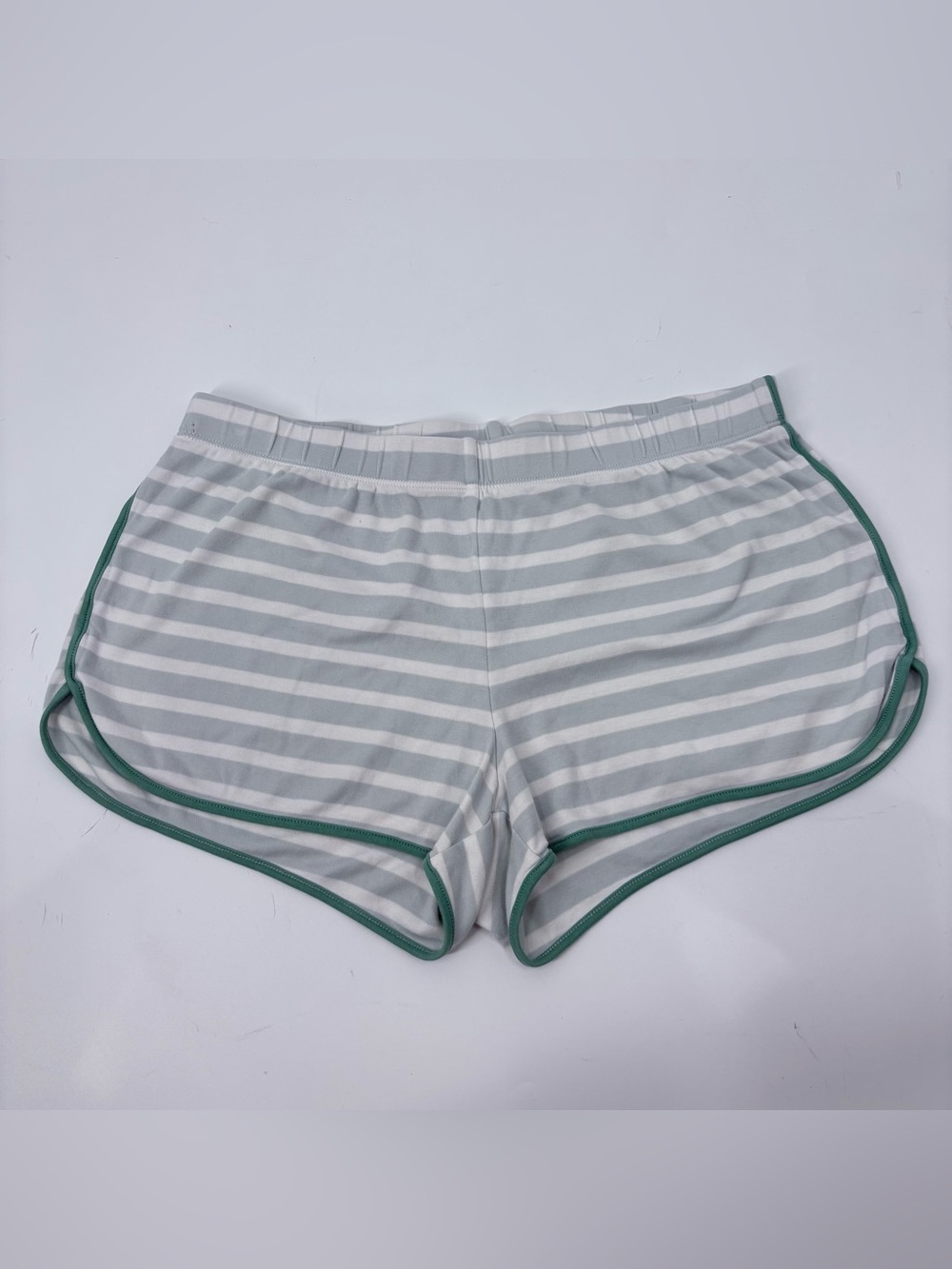 LAKE Green Striped Pajamas Pima Cotton Stripe Sleep Shorts